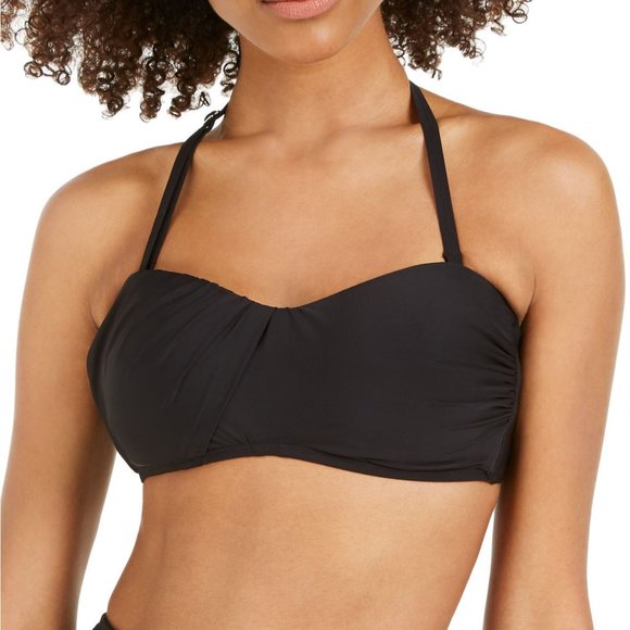 DKNY Draped-Front Bandeau Bikini Top - Picture 2 of 3